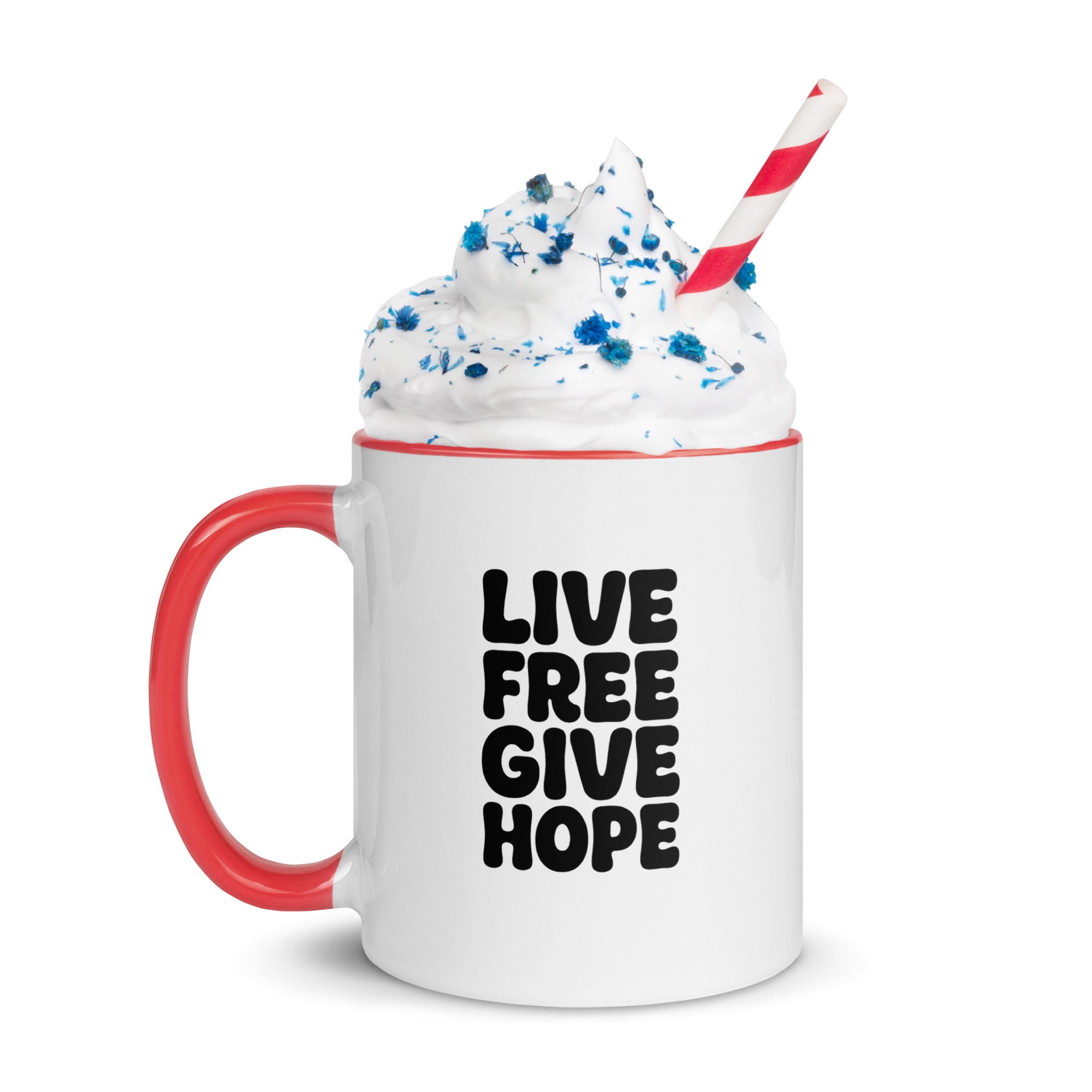 Mug with Color Inside – Live Free Give Hope